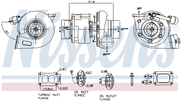 Turbocompresseur, suralimentation NISSENS 93317