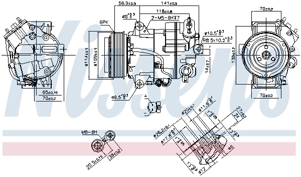 Compresseur, climatisation NISSENS 890267