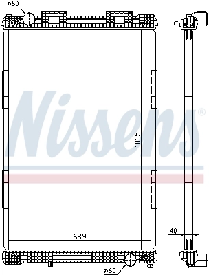 Radiateur, refroidissement du moteur NISSENS 628720