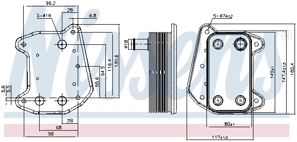 Radiateur d'huile NISSENS 91166