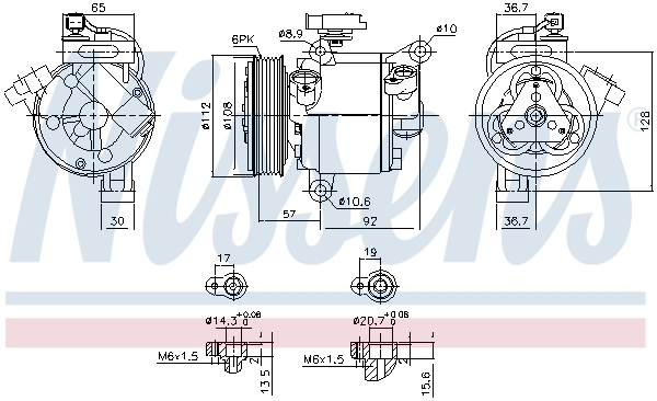 Compresseur, climatisation NISSENS 890638