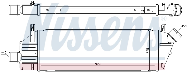 Intercooler, échangeur NISSENS 96578