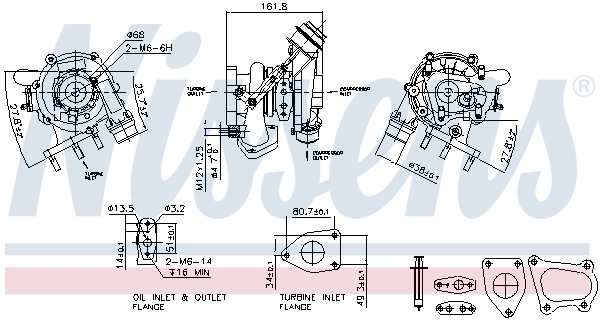 Turbocompresseur, suralimentation NISSENS 93233