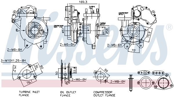 Turbocompresseur, suralimentation NISSENS 93469