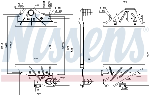 Intercooler, échangeur NISSENS 96791