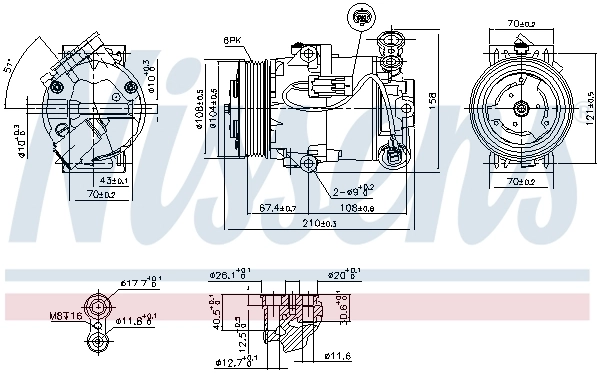 Compresseur, climatisation NISSENS 89096