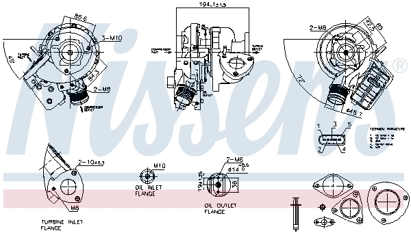Turbocompresseur, suralimentation NISSENS 93533