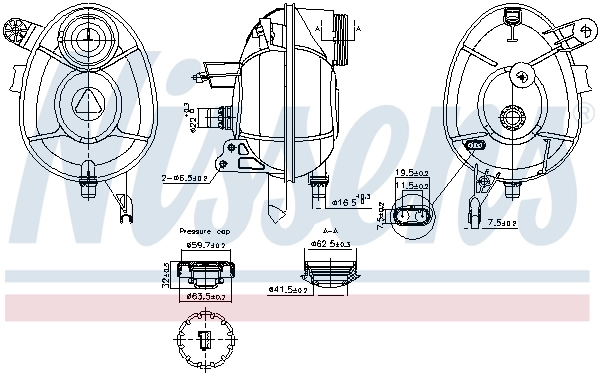 NISSENS 996201 — Бачок розширювальний
