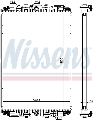Radiateur, refroidissement du moteur NISSENS 614170