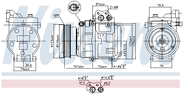 Compresseur, climatisation NISSENS 89300