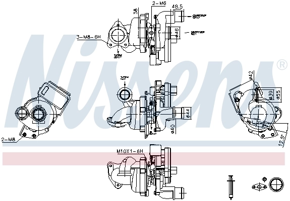 Turbocompresseur, suralimentation NISSENS 93119