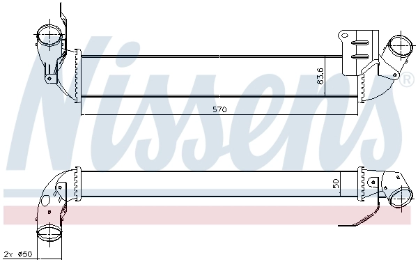 Intercooler, échangeur NISSENS 96712