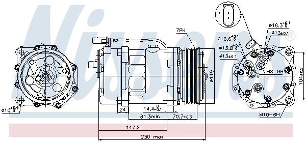 Compresseur, climatisation NISSENS 89117