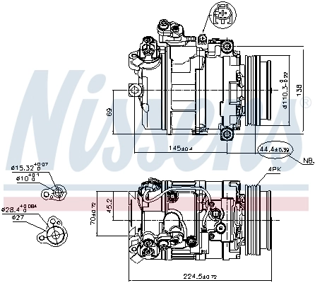 Compresseur, climatisation NISSENS 89199
