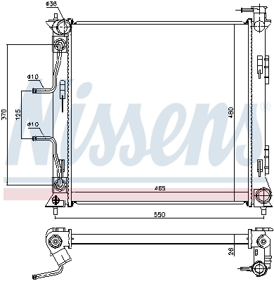 Radiateur, refroidissement du moteur NISSENS 675057