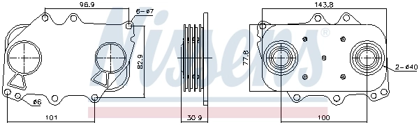 Radiateur d'huile NISSENS 91466