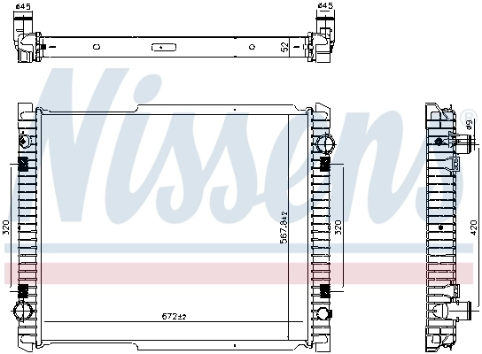 Radiateur, refroidissement du moteur NISSENS 606370