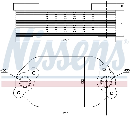 Radiateur d'huile NISSENS 91138