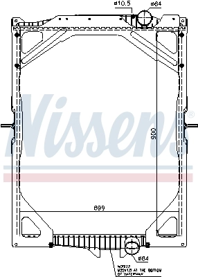 Radiateur, refroidissement du moteur NISSENS 65463A