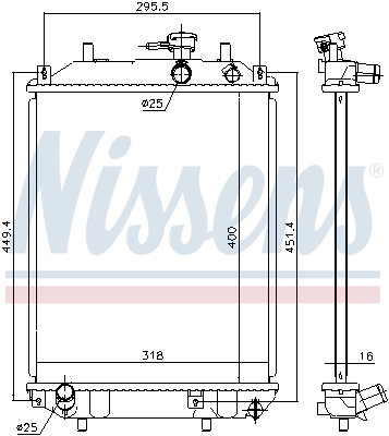 Radiateur, refroidissement du moteur NISSENS 617556