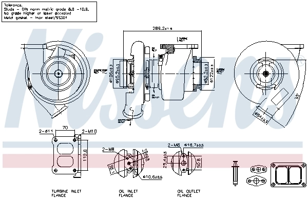 Turbocompresseur, suralimentation NISSENS 93773