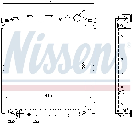 Radiateur, refroidissement du moteur NISSENS 62880A