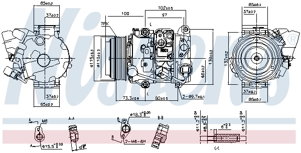Compresseur, climatisation NISSENS 890142