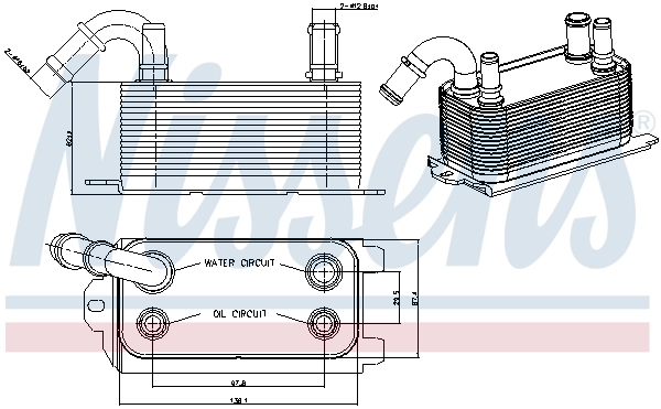 Radiateur d'huile de boîte automatique NISSENS 90661