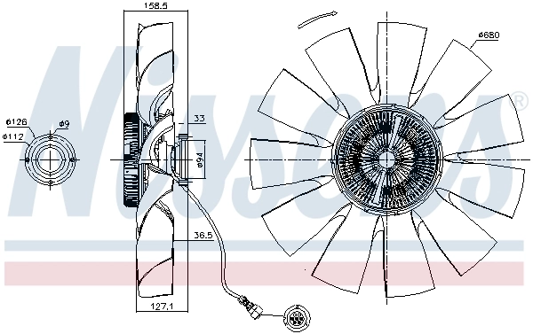 Embrayage, ventilateur de radiateur NISSENS 86020