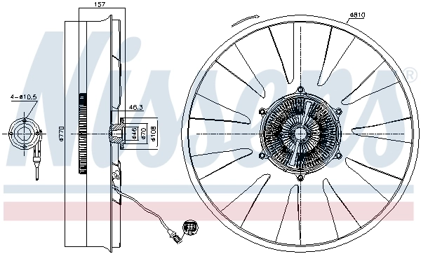 Embrayage, ventilateur de radiateur NISSENS 86216