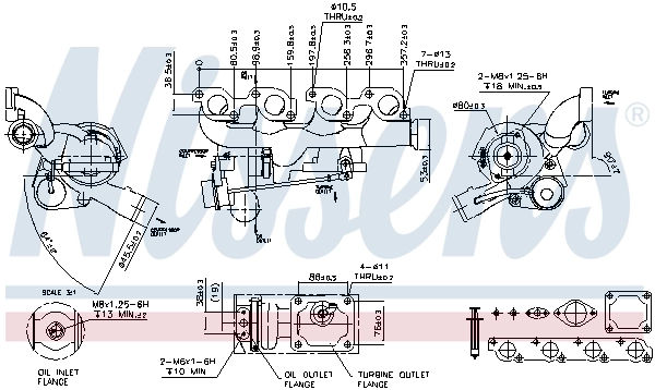 Turbocompresseur, suralimentation NISSENS 93106