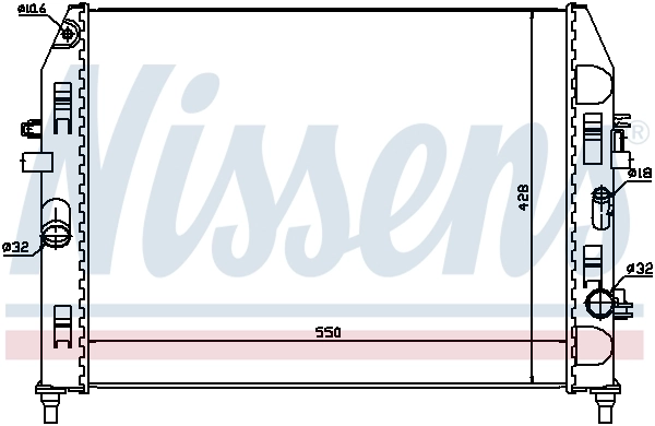Radiateur, refroidissement du moteur NISSENS 68527