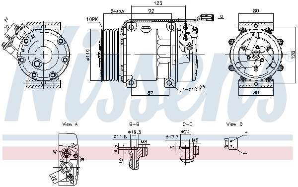 Compresseur, climatisation NISSENS 890945