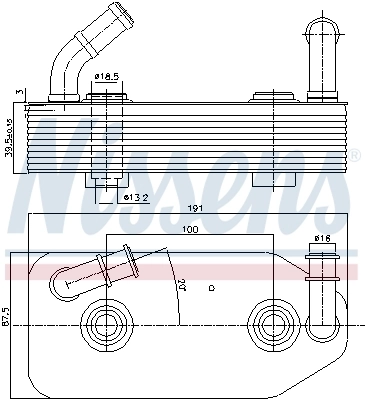 Radiateur d'huile de boîte automatique NISSENS 90667