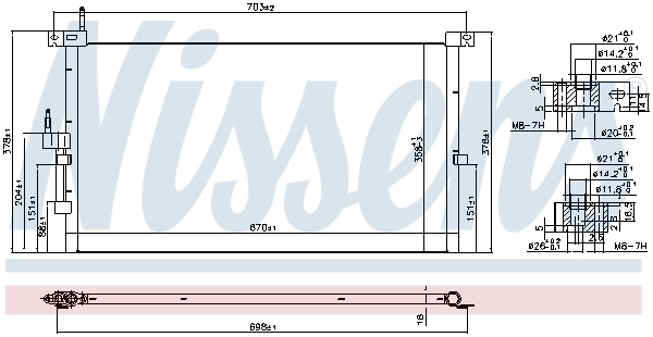 Condenseur, climatisation NISSENS 94718