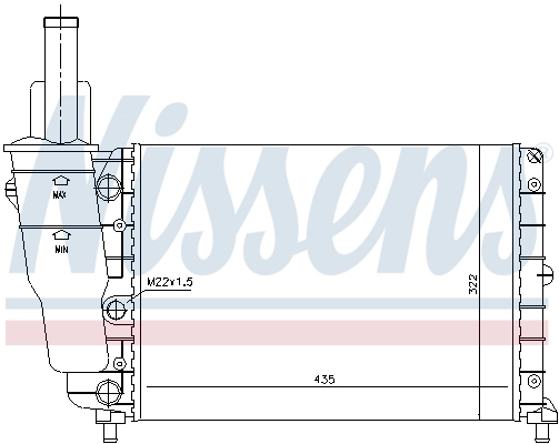 Radiateur, refroidissement du moteur NISSENS 61856