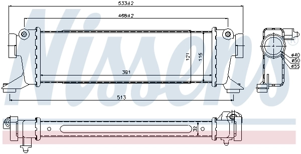 Intercooler, échangeur NISSENS 96782