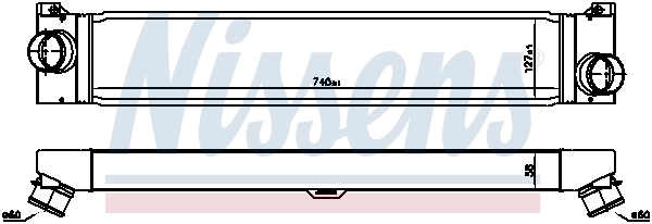 Intercooler, échangeur NISSENS 96623