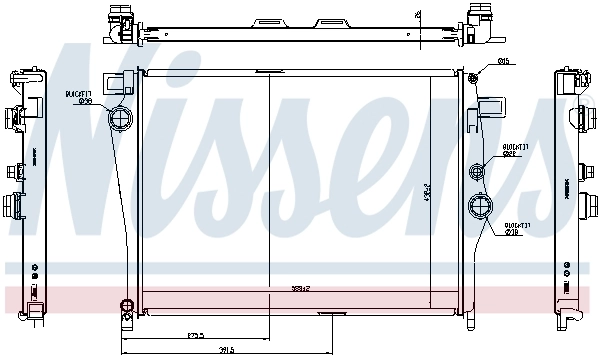 Radiateur, refroidissement du moteur NISSENS 627035