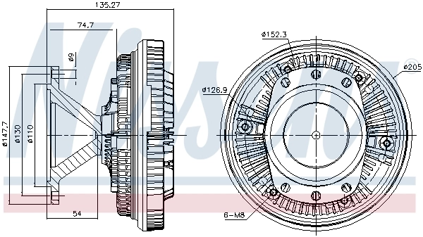 Embrayage, ventilateur de radiateur NISSENS 86052