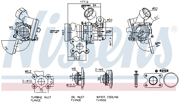 Turbocompresseur, suralimentation Nissens