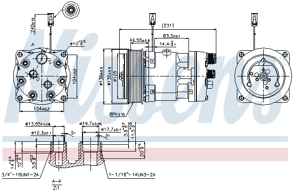 Compresseur, climatisation NISSENS 89410