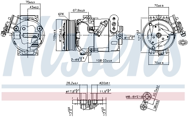 Compresseur, climatisation NISSENS 89356