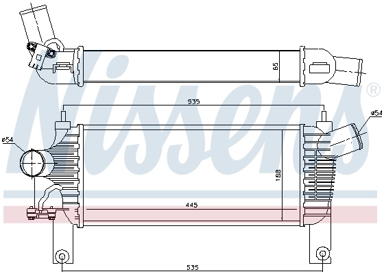Intercooler, échangeur NISSENS 96622