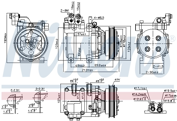 Compresseur, climatisation NISSENS 89082