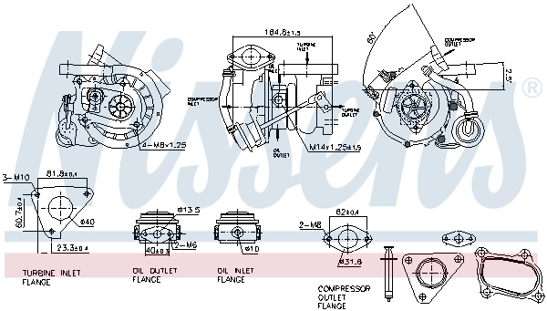 Turbocompresseur, suralimentation NISSENS 93477