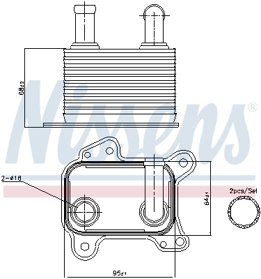Radiateur d'huile NISSENS 90825