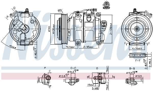 Compresseur, climatisation NISSENS 890904