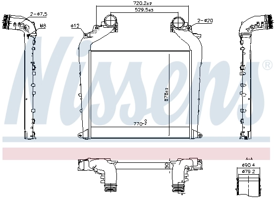 Intercooler, échangeur NISSENS 961323