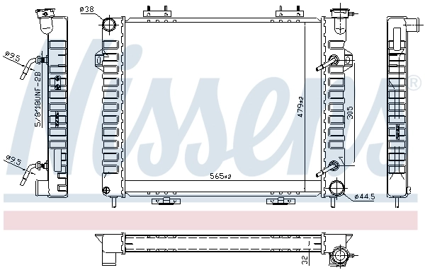 Radiateur, refroidissement du moteur NISSENS 609901